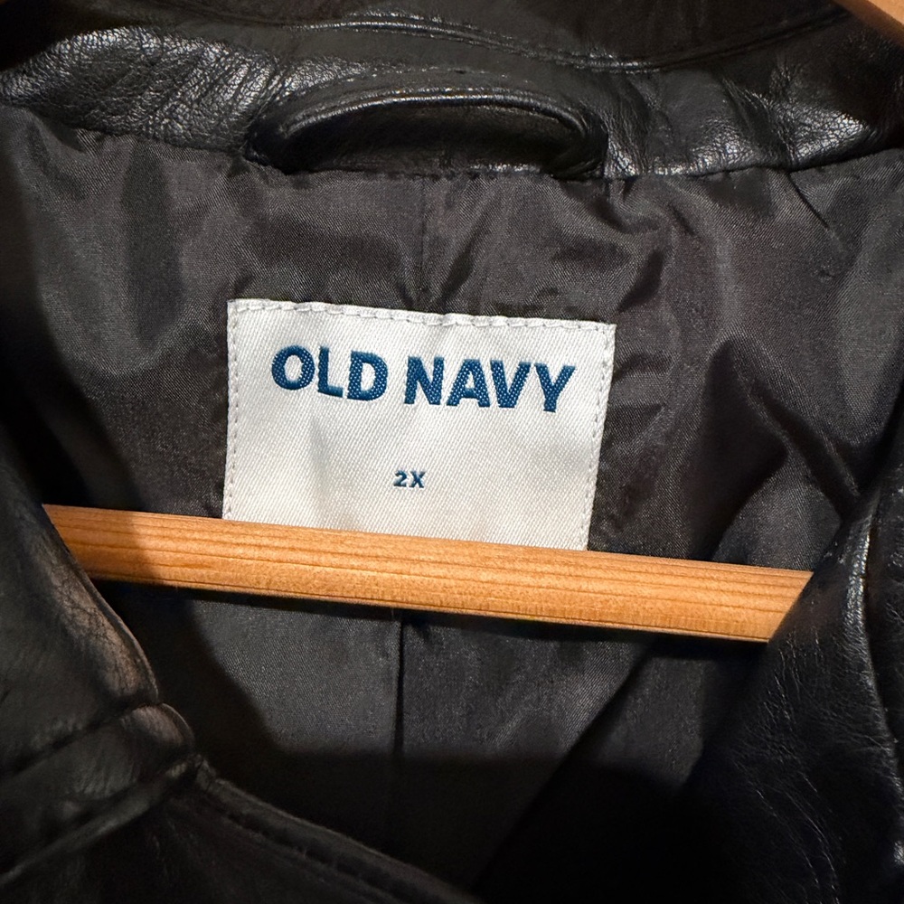 Old Navy Black Faux Leather Jacket - Picture 6 of 7